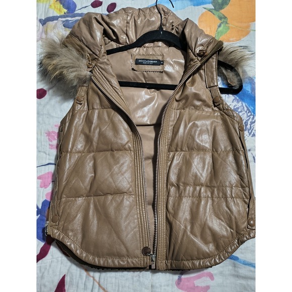 Dolce&Gabbana Jackets & Blazers - Dolce And Gabbana  Down‎ & Feather Filled Shearling Fur Puffy Vest